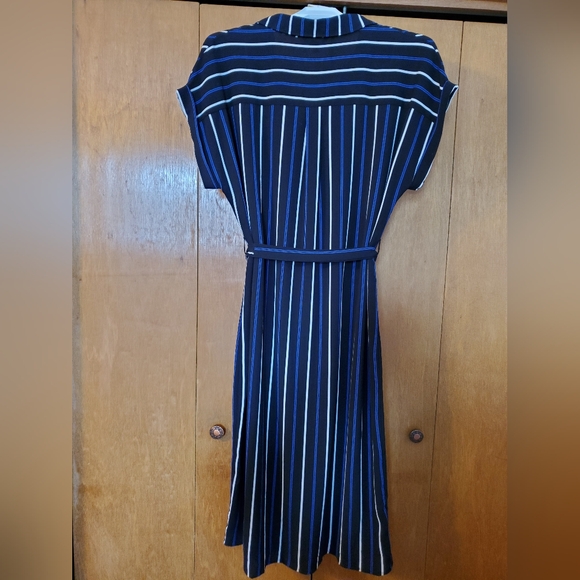 George Navy and White Striped Midi Dress - Picture 3 of 3